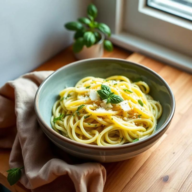 Creamy courgette pasta