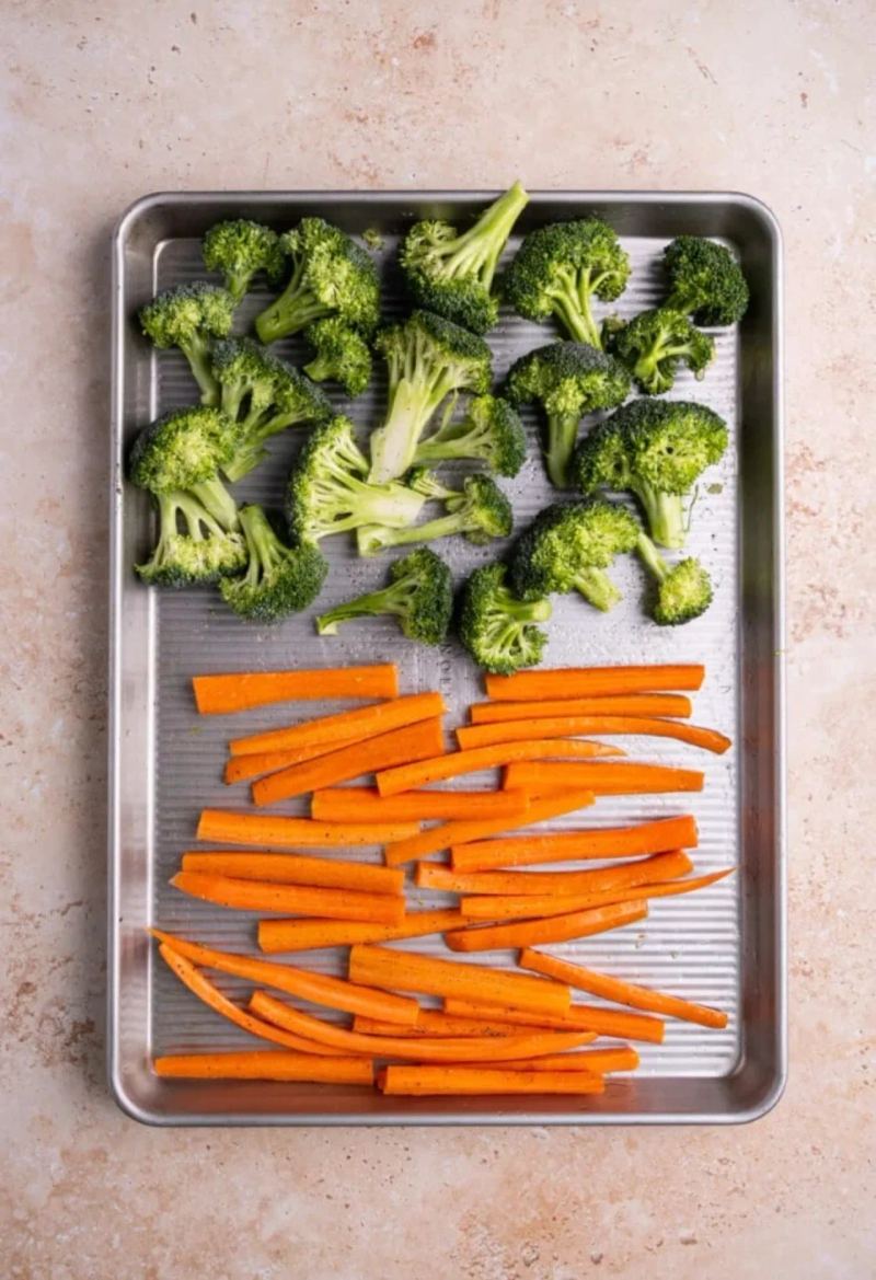 Soft roasted veg sticks for baby-led weaning