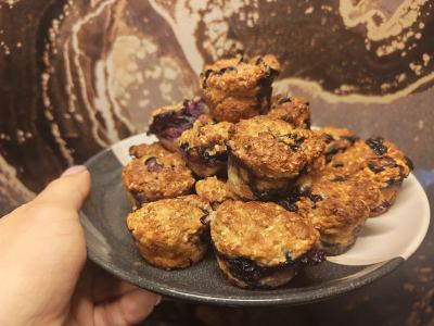 Oat blueberry 🫐 cupcakes! — photo 2