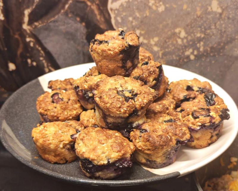 Oat blueberry 🫐 cupcakes!